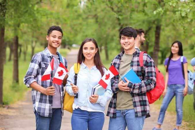 Students with flag